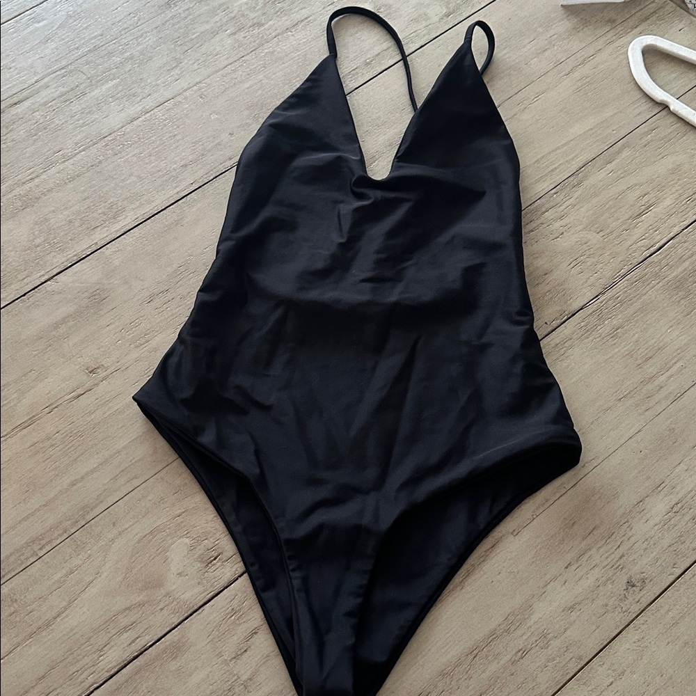 JADE SWIM All In One Piece Black Matte Size M - Picture 3 of 7